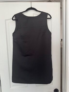 H&M Black V-Neck Slip Dress with Front Bow